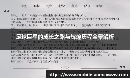 足球巨星的成长之路与辉煌历程全景解析